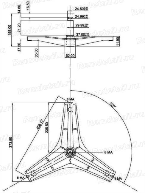 Крестовина под болт для стиральной машины LG 4434ER1003C Cod711